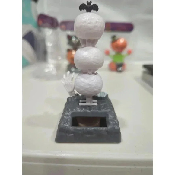 Lot of 3 Solar Powered Dancing Bobble Head Hallowee Pumpkin Cat Skeleton‎ Heads - Picture 11 of 13